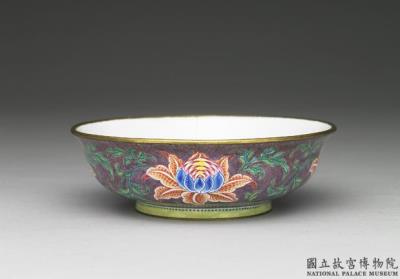 图片[2]-Copper bowl with flowers on a purple ground in painted enamels, Qing dynasty, Kangxi reign (1662-1722)-China Archive